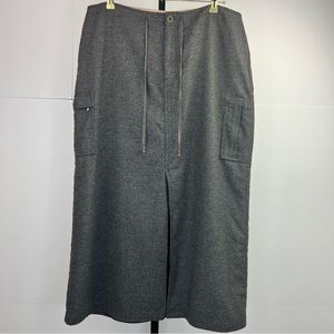 Eddie Bauer Cargo Maxi Skirt Womens Gray Vintage size 18 but more like a 16